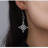 COLIBRI ALEGRE Aretes De Nudo De Bruja Con Cristal Negro