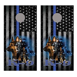 K-9 Unit Cornhole Board Decal Wraps (Laminated)