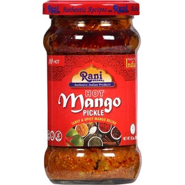 Rani Mango Pickle HOT (Achar, Spicy Indian Relish) 10.5oz (300g) Glass Jar ~ Vegan | Gluten Free | NON-GMO | No Colors | Popular Indian Condiment, Indian Origin