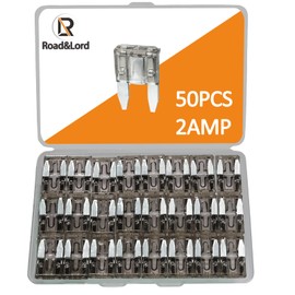 50Pcs 2A Mini Blade Fuses, 2A MiniFuse, ATM APM Blade Fuse, Fusibles Automotive Car MiniFuses Assortment, Mini-Boat-fuses, ATM APM Kit for Car/RV/Truck/Motorcycle