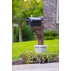 Premium Mailbox Post Set Cross-Arm Classic Coffee