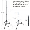 LINCO 90" Light Stand Tripod w Reflector Disc Holder Clip