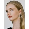 LILIE&WHITE Bow Heart Rhinestone Earrings for Women Silver Plated Gold