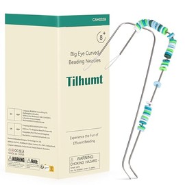 Tilhumt 2 Pcs Big Eye U-Shape Needles- 7" Electric Clay Bead Spinner Accessories for Jewelry Making, Bracelets, Necklaces, and Waist Crafts - Compatible with Tilhumt Clay Bead Spinner