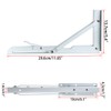 Sumnacon Sturdy Folding Shelf Brackets - Heavy Duty White Metal