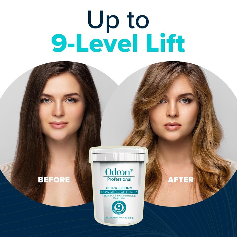 Odeon Professional Ultra-Lifting Powder Lightener | Bleach for 9 Levels