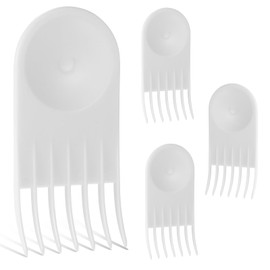 4 PCS Vegetable Chopper Cleaning Tools, Plastic Kitchen Cleaning Comb Tool, White Salad Chopper Cleaner Comb for Most Vegetable Choppers