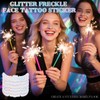 DAGEDA Glitter Freckles Face Tattoo, 6pcs Multi-chrome Face Glitter Freckles