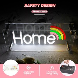 uponray Desk Display Home Rainbow Led Sign Lights USB Power Acrylic Neon Light4.7*13.8i