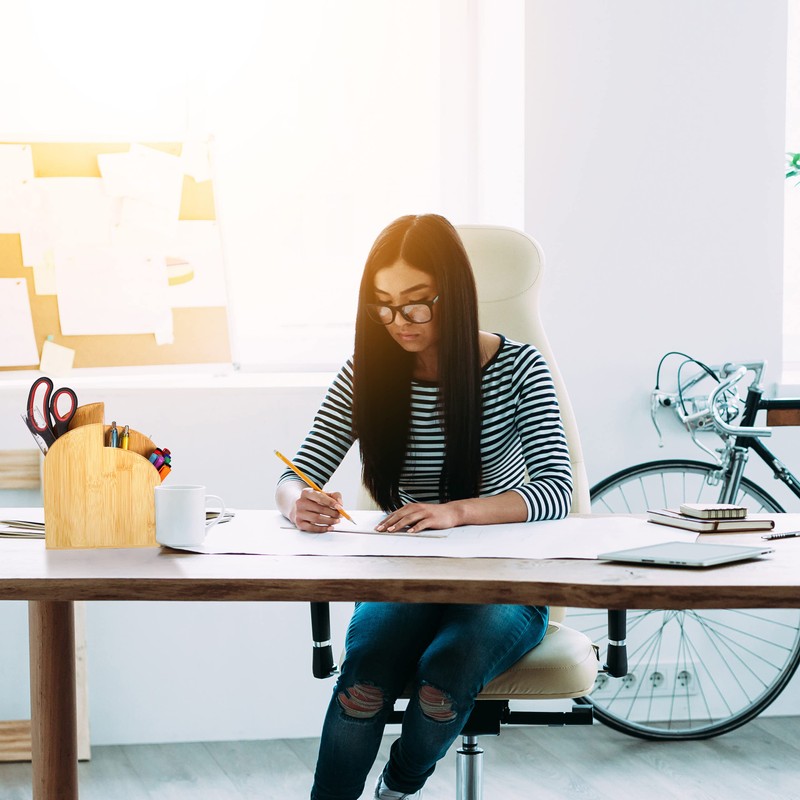 Relaxdays Bamboo Pen Holder, Desk Organiser, Office, 2 Compartments, H