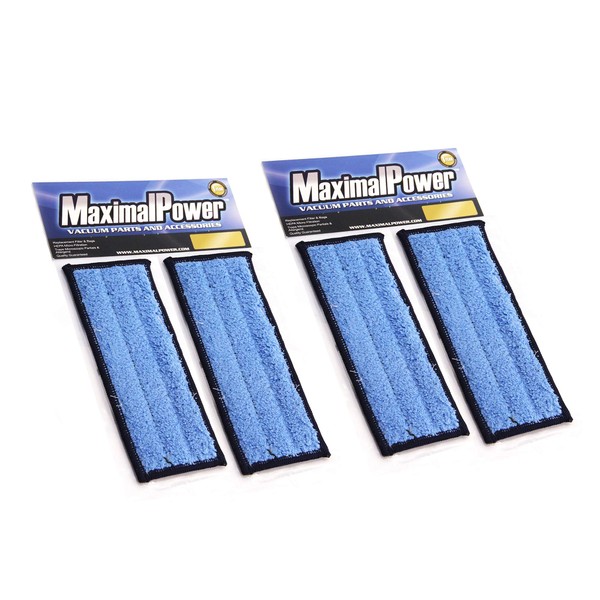 MaximalPower Replacement 4 Pack Washable Reusable Wet/Dry Mopping Pads for iRobot Braava Jet 240 (4)