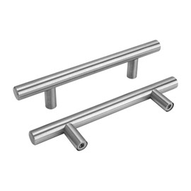 LS201BSS T Pull Handles for Kitchen Cupboard Door Hollow Stainless Steel Furniture Handles Railing Handle with Screws - Pack of 15