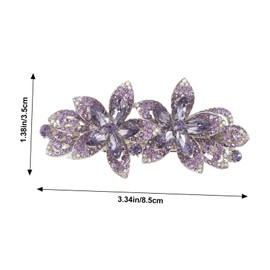 BIUDECO Flower Rhinestone Spring Hair Clip for Women Decorative Claw Clip Unique Floral Design Hair Accessories for Parties Weddings and Special Occasions