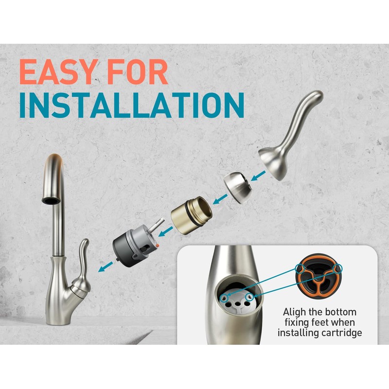 RP50587 Single Handle Compatible with Delta Repair Kit,Lavatory Kitchen Shower