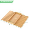 GEHE Sofa Arm Tray Bamboo Sofa Tray Table for Couch,