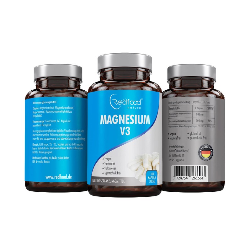 Magnesium V3 Capsules • 180 Capsules (6 Month Supply) 300mg