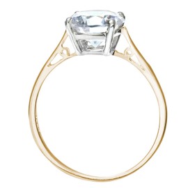 Old English Jewellers 9ct Gold on Silver 2.00ct Solitaire Engagement Ring - Sizes J - U (S)