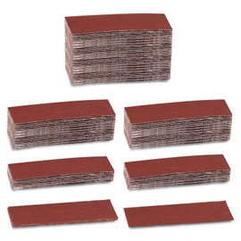 LEONTOOL 100Pcs Micro Detail Sander Paper Kit 3.5x1.2 Inch Hook and Loop Sandpaper Strips 180 Grit, Micro Finishing Sander Paper Detail Sander Refills for DIY Crafts Wood Tight Narrow Spaces Polishing