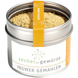 Zauber der Gewürze Ingwer gemahlen in Premium-Qualität - Asiatische Gewürz-Spezialität - Ginger aus Ingwer-Wurzel, getrockne als Pulver, 40 g