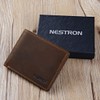 Nestron Men's Wallet with Double Stitching and RFID Protection, Vintage