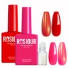 HEMA-Free Gel Polish Kit - 2Pcs 18 ML Red &