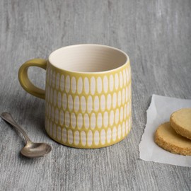 Danica Studio Ochre Imprint Ceramic Mugs 14 oz