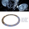Ceramic Watch Bezel Insert 38mm Blue Black Base Gold Digit