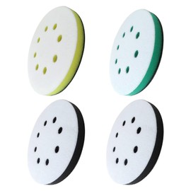 Zafina-UP New Foam Sanding Pads Suitable for Orbital Sander, 5 Inch 8 Holes Orbital Sander Foam Pad Set, Hook and Loop Soft Density Interface Pads with Soft & Hard Cushion Sponge Buffer