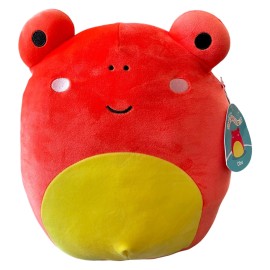 Squishmallows Obu the Frog Squishmallow Plush Red Poison Dart Frog 12” Kellytoy NWT