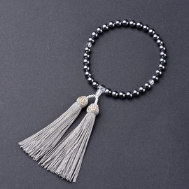 Beads for Women, Pearl Beads for Women, 0.3 inch (8 mm) Black Shell Pearl, with Prayer Bag, Can be Used in All Sect
