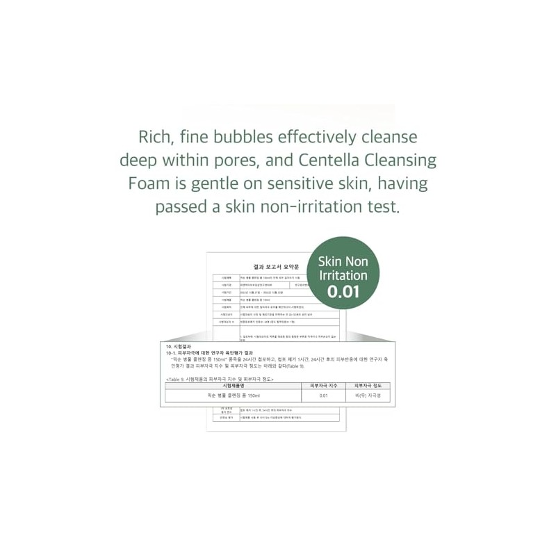 Centella Cleansing Foam – Espuma con CICA y ácido salicílico,