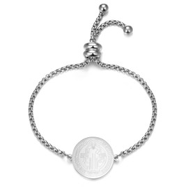 Yonhon St Saint Benedict Medal Bracelet San Benito Bracelet for Men Women