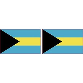 StickerTalk Bahamas Flag Vinyl Stickers, 2.5 inches by 1.5 inches