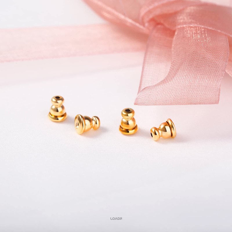 Locking Earring Backs for Studs,18k Gold Earrings Back for Studs