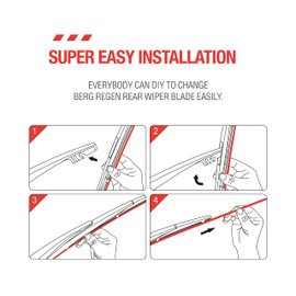 14" Rear Wiper Blade (14-B) Replacement for Acura MDX 20-14 RDX 18-07 for Honda Fit Pilot 20-07 for Subaru Forester 22-06 Outback 19-05 Automotive Back Windshield Wiper Blade for My Car(Single)