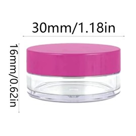 Empty Sample Pots, 4 Pcs Empty Plastic Cosmetic Jars, Clear Travel Cosmetic Container, Mini Cosmetic Containers, for Face Creams, Sample, Make-Up