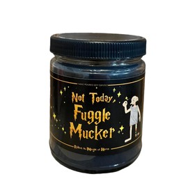 Not Today Fuggle Mucker | 8oz Coconut Soy Wax Candle | Citrus Scented, Wizard-Inspired, Mischievous, Funny Elf Gift for Book Lovers, Long-Lasting Clean Burn