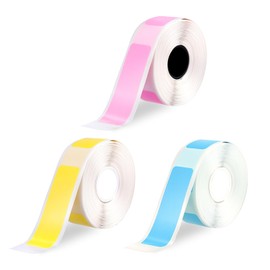 Qiany 480 PCS Label Maker Tape Thermal Paper Waterproof Wire Cord Sticker Multi Color Printer Labels Self-Adhesive Tags Household Refill Paper for Kitchen I Ingredients School Supplies Office Document
