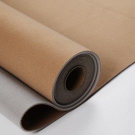 Hiksuky Auto Headliner Fabric 120“ L × 60” W Ultra-Fine Velvet with Foam Backing - Tube Packaging - Beige Interior Replacement Material for Car/Truck/SUV/RV Roof - Home Repair/DIY Headliner Material