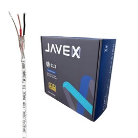 JAVEX 22/2 UL13 CL3R Wire (500 FT), 22-Gauge AWG [100% Shielded, Oxygen-Free Copper] HighFlex Copper Strands for Security, Control and Alarm System Installation, White