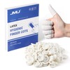 JMU 200PCS Latex Finger Cots Medium, Finger Protectors Disposable, White,
