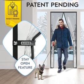 AUGO Thermal Door Curtain - EVA Thermal Door Cover for Winter - Magnetic Thermal Insulated Door Curtain for Winter - Winter Door Insulation- Keeps Warm Air In & Cold Air Out- Home Winterizing Products