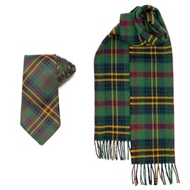 USA Kilts Irish County Limerick Tartan wool necktie and lambswool scarf - Matching set made in Scotland