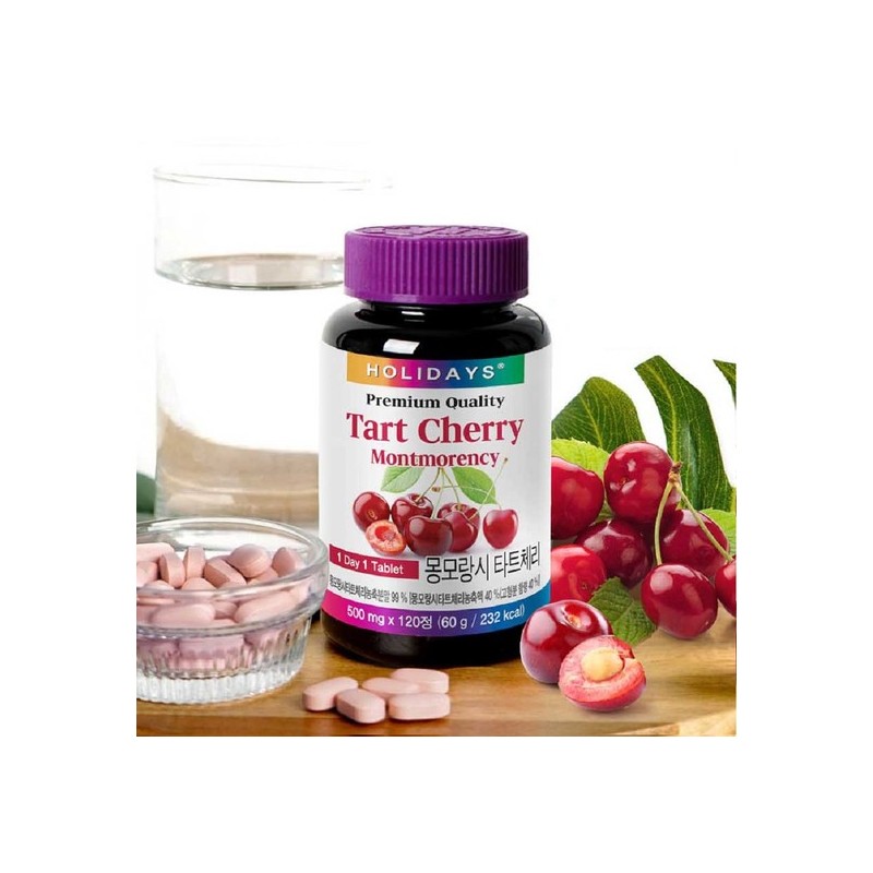 Holidays Montmorency Tart Cherry 120 Tablets, 3 Bottles (Total 12-Month