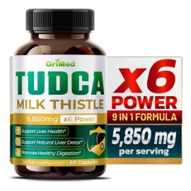 Tudca + Cardo Mariano 90 Caps. Apoyo Hepático Hecho En Usa Sabor S/n