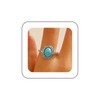 Xduargs Boho Turquoise Finger Ring Blue Turquoise Open Knuckle Ring