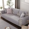 XSlive Cotton Embroidery Couch Sofa Cover Leaf and Floral Pattern