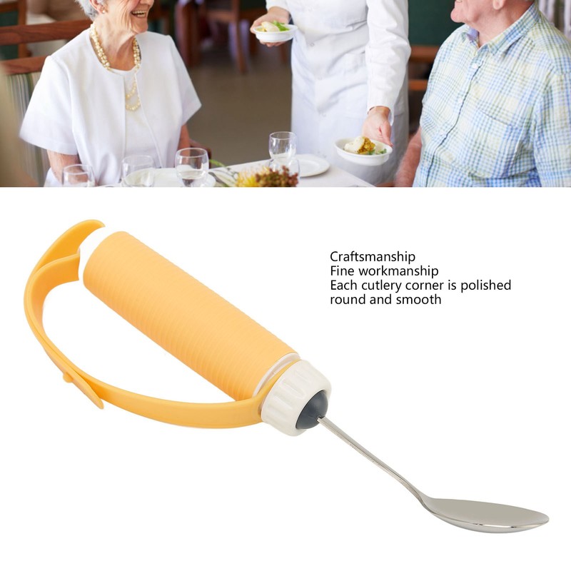Disabled Patient Spoon Easy Grip Safe Stainless Steel Eating Aids