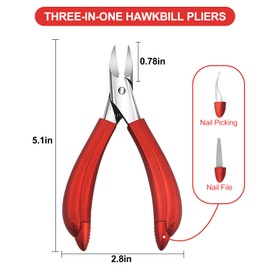 lomdung Adlerschnabel Nail Clippers, Oblique Nail Scissors Toenails, Slanted Nail Clippers, for Thick and Ingrown Nails, Podiatrist-Recommended Nail Clippers for Men and Women