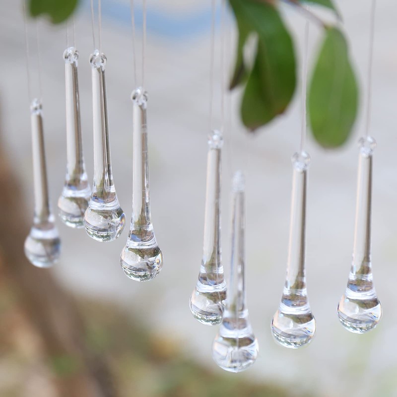 YIEUR 40 x Christmas Tree Decorations Icicle Ice Drop Pendants